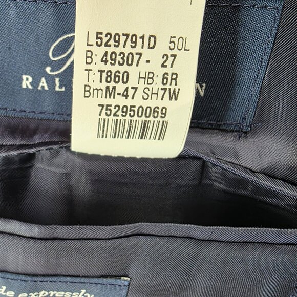 RALPH LAUREN Mens 50 Long Silk Wool Sport Coat Jacket Blazer Blue Plaid - Picture 12 of 12